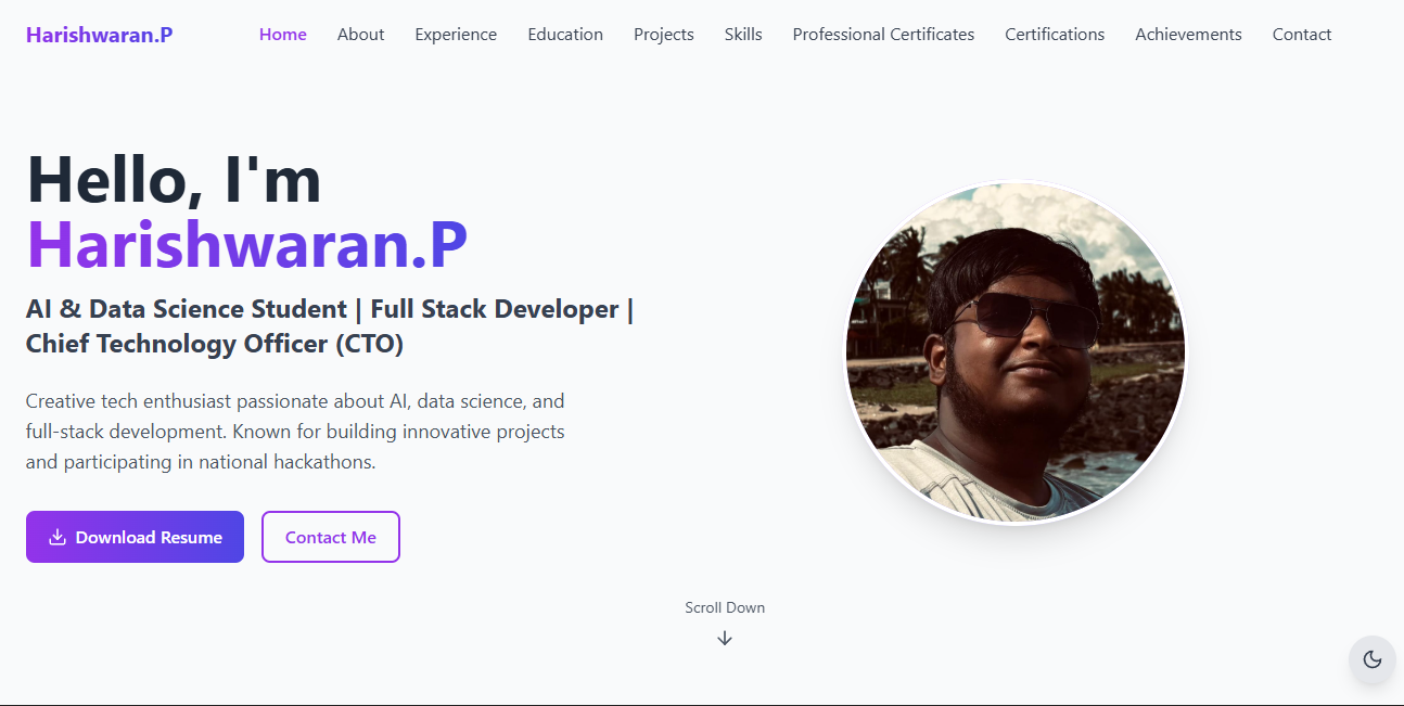 Harishwaran Portfolio preview